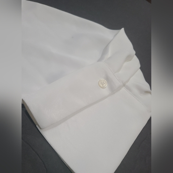NWT Zara Elegant White Women's Blouse Size L cropped - Picture 11 of 12